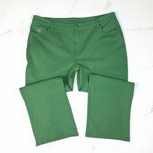 Quacker Factory Dream Jeannes Soft Knit Jeans Size 22W Seafoam Green A210151